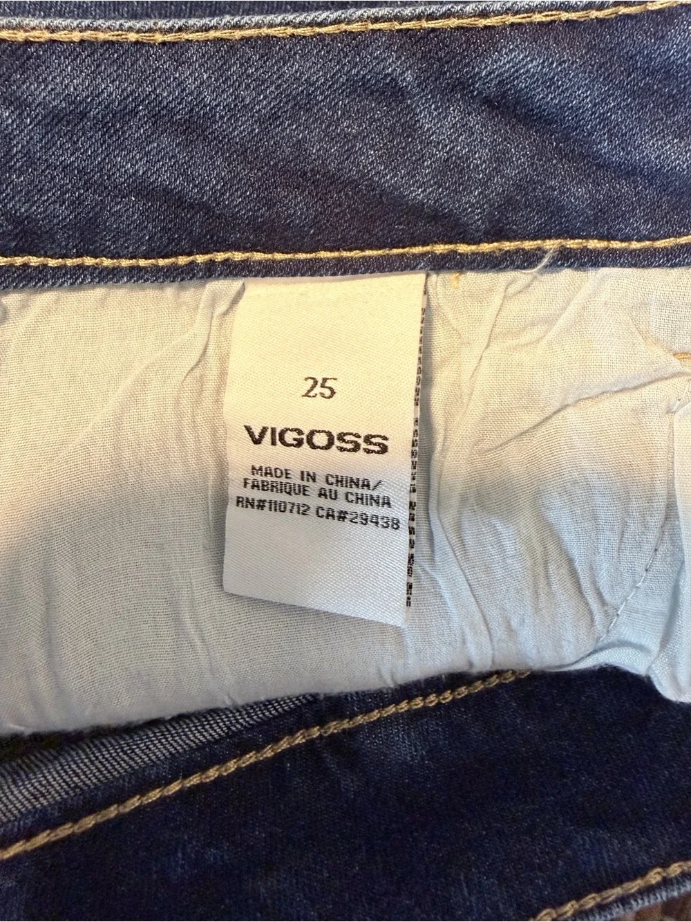 Vigoss Dark Blue Wide Leg Jeans with Silver Studs